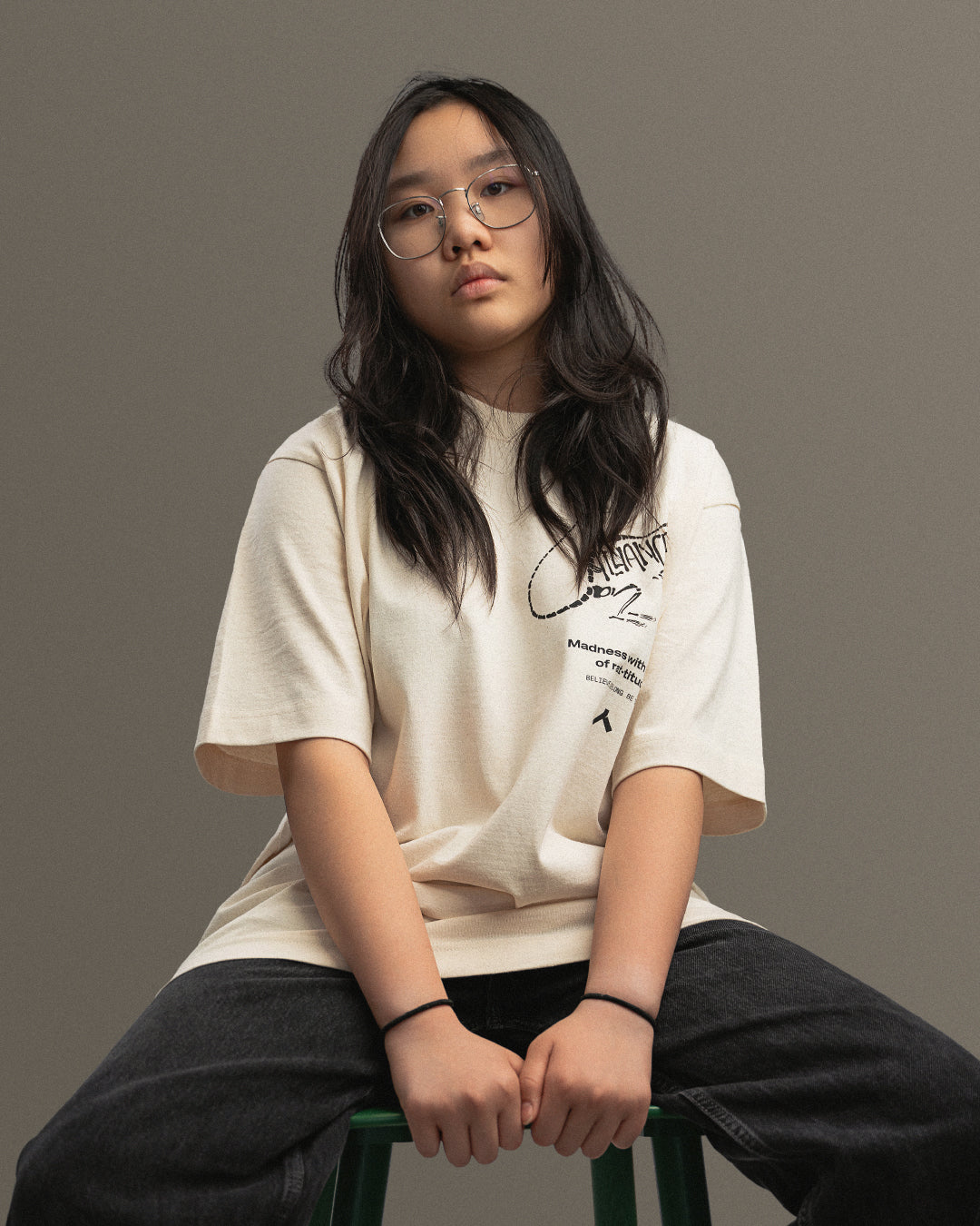 Oversize Fossil Rattio Natural Raw T-Shirt
