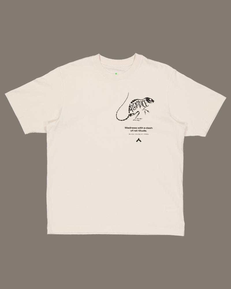 Oversize Fossil Rattio Natural Raw T-Shirt